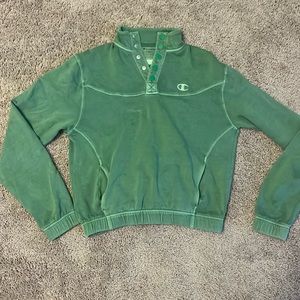 green champion cropped sweatshirt